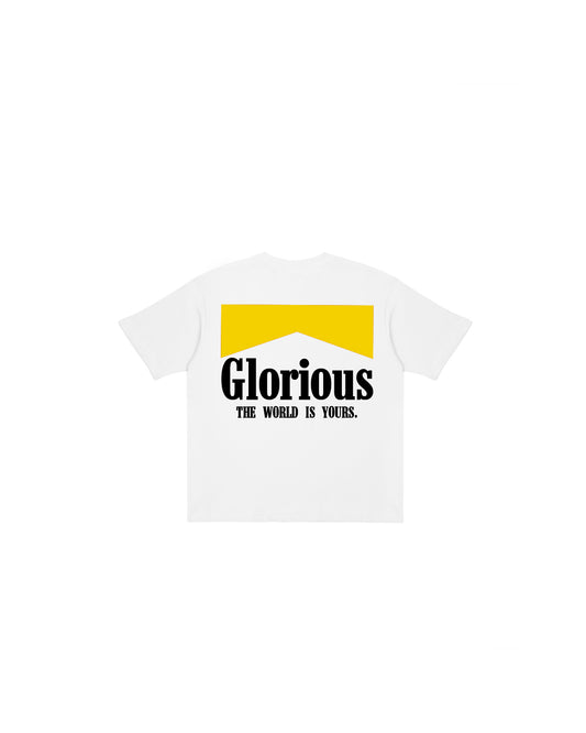 The World is Yours - Short Sleeve Tee (White/Yellow)