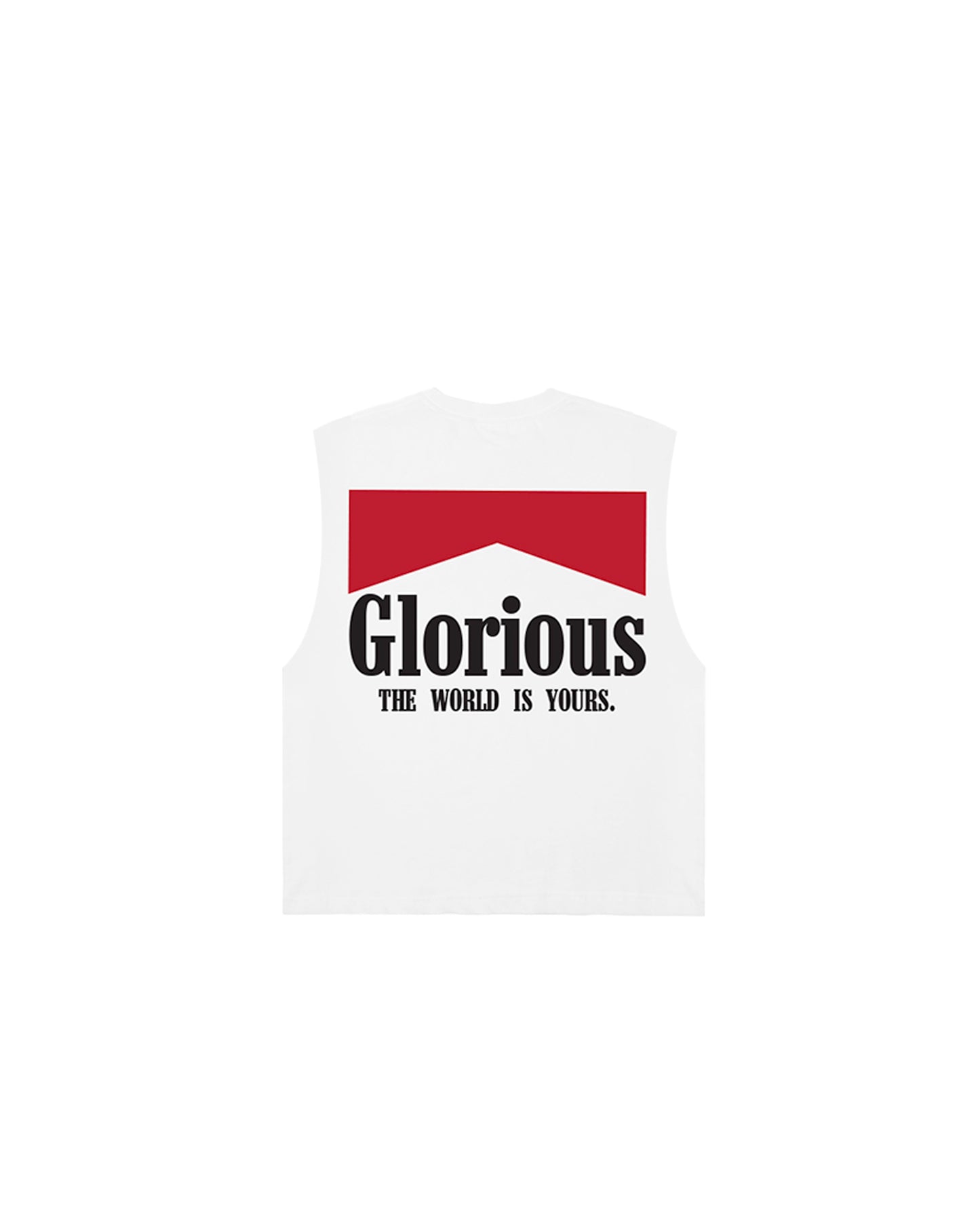 The World Is Yours Cut Off (White/Red)